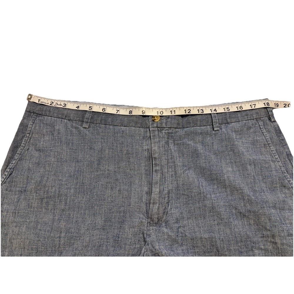 Peter Millar Chambray Cotton Casual Golf Shorts Indigo Blue Men's 36 (Fit 37x8) - Picture 7 of 10